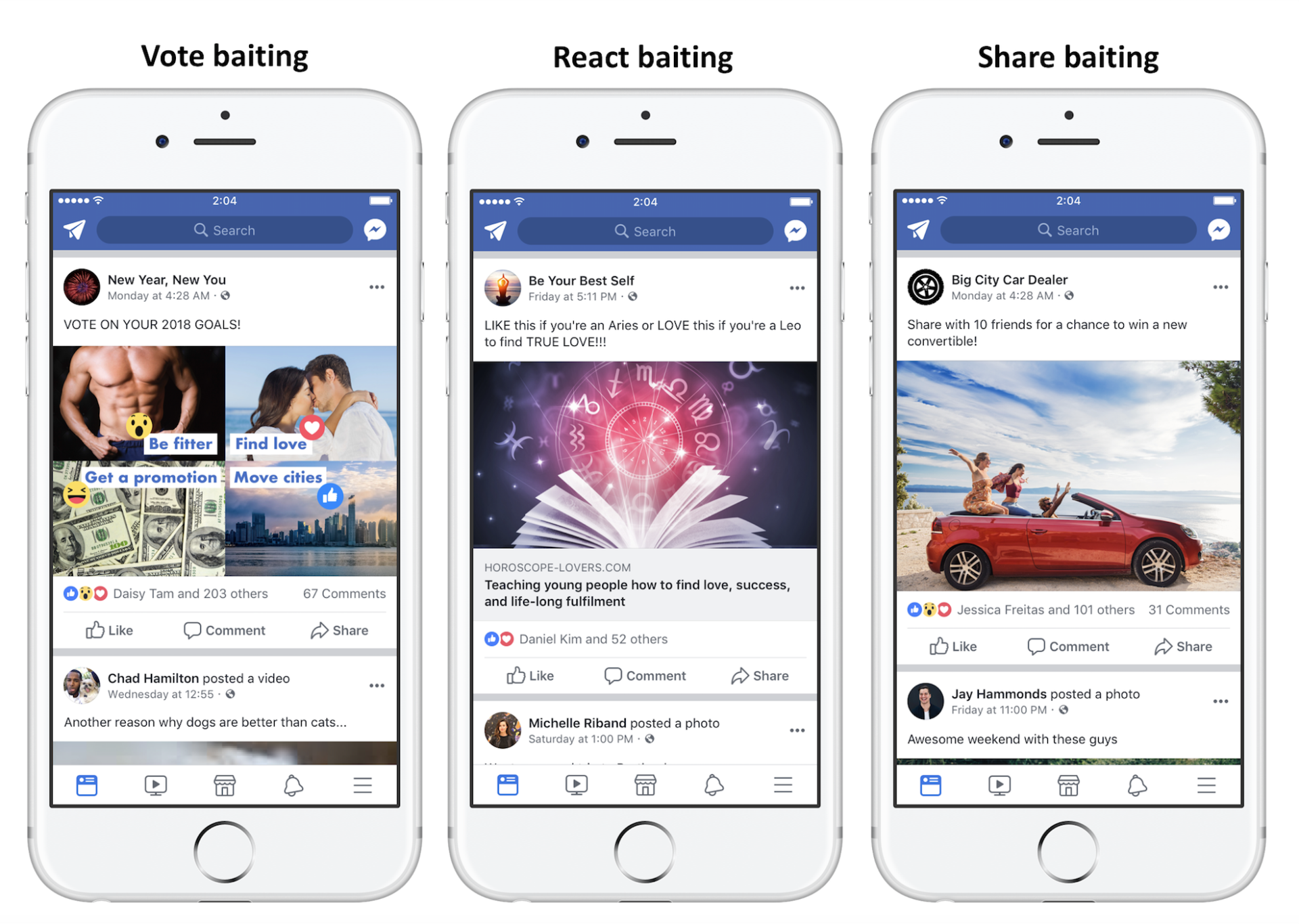 Facebook va pénaliser l’engagement baiting